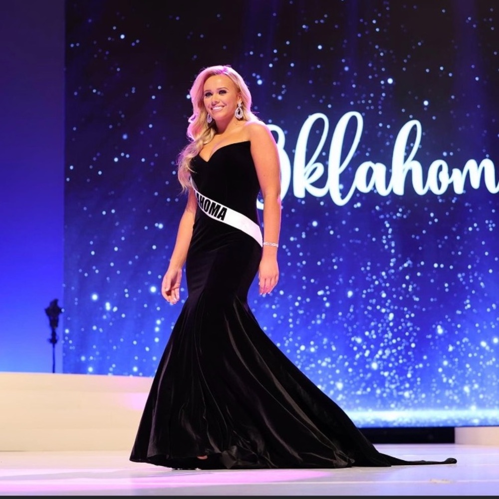 Custom Jonathan Kayne Black Velvet Dress